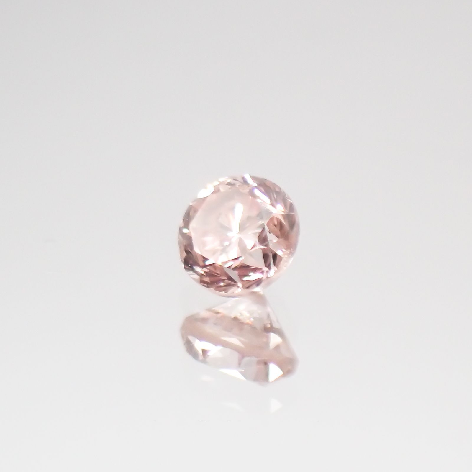 ピンクダイヤモンド SI-2 / FANCY ORANGY PINK ソーティング付 ルース 0.07ct[210611088]2.3×2.4mm前後