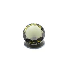 <ランダムセレクト1個販売> モルダバイト(宝石名モルダバイト) ラウンドカット 発見地：旧チェコスロバキア 6.50ct前後 識別済[20073986]14×14mm前後