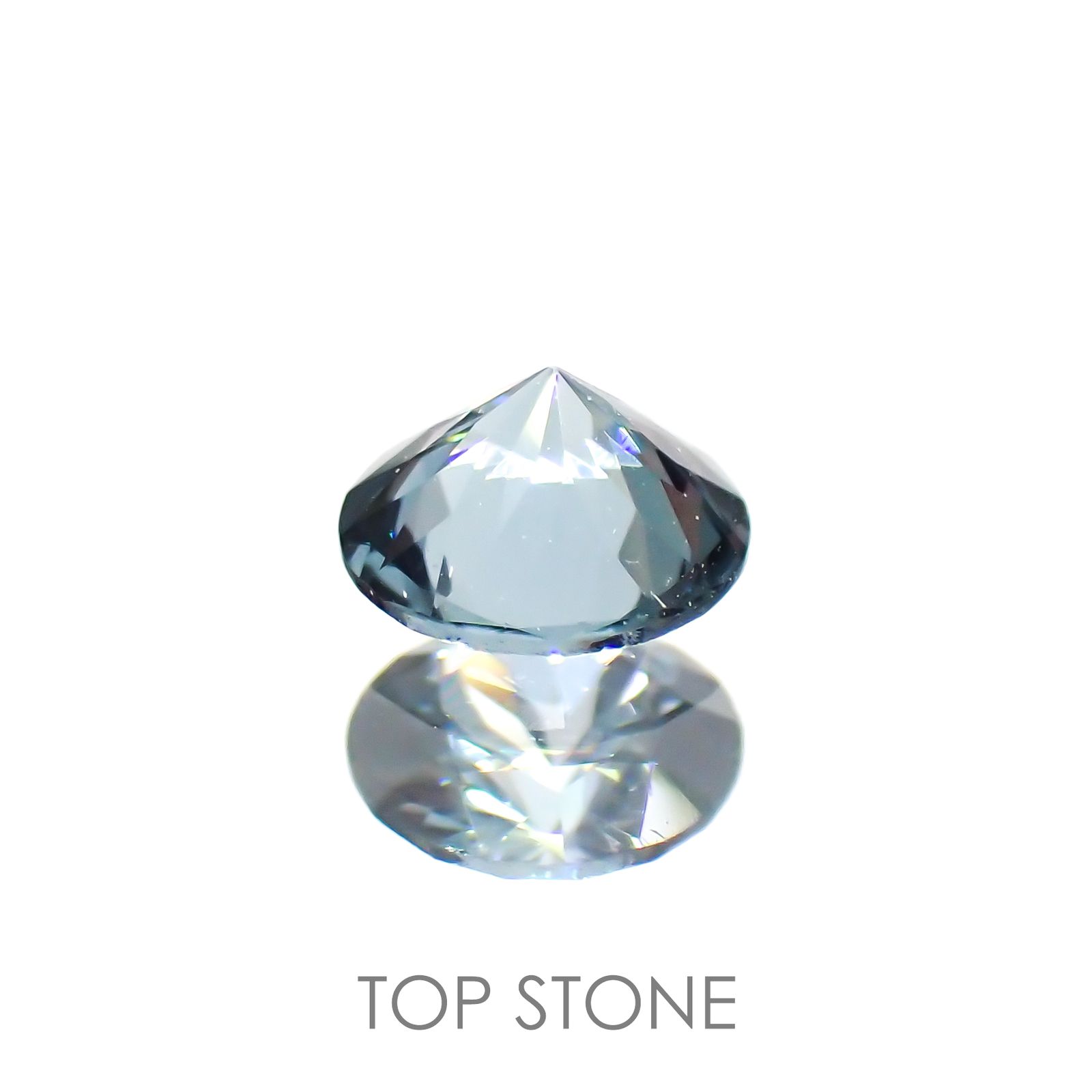 グレイッシュブルースピネル(宝石名スピネル) ビルマ産 0.26ct 識別済[211013479]4.1×4.1mm前後
