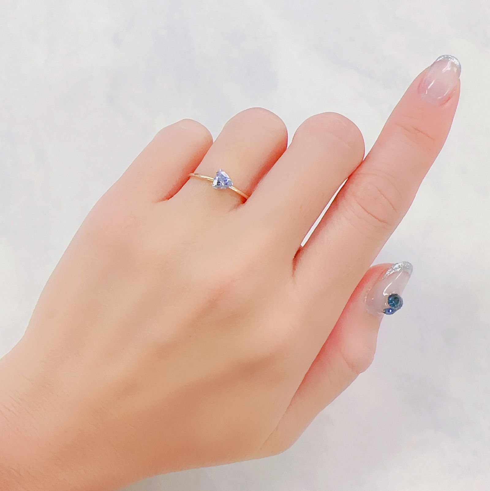 ラベンダーゾイサイト(宝石名ゾイサイト)タンザニア産 0.47ct 識別済[230622411]4.8x5.2mm前後