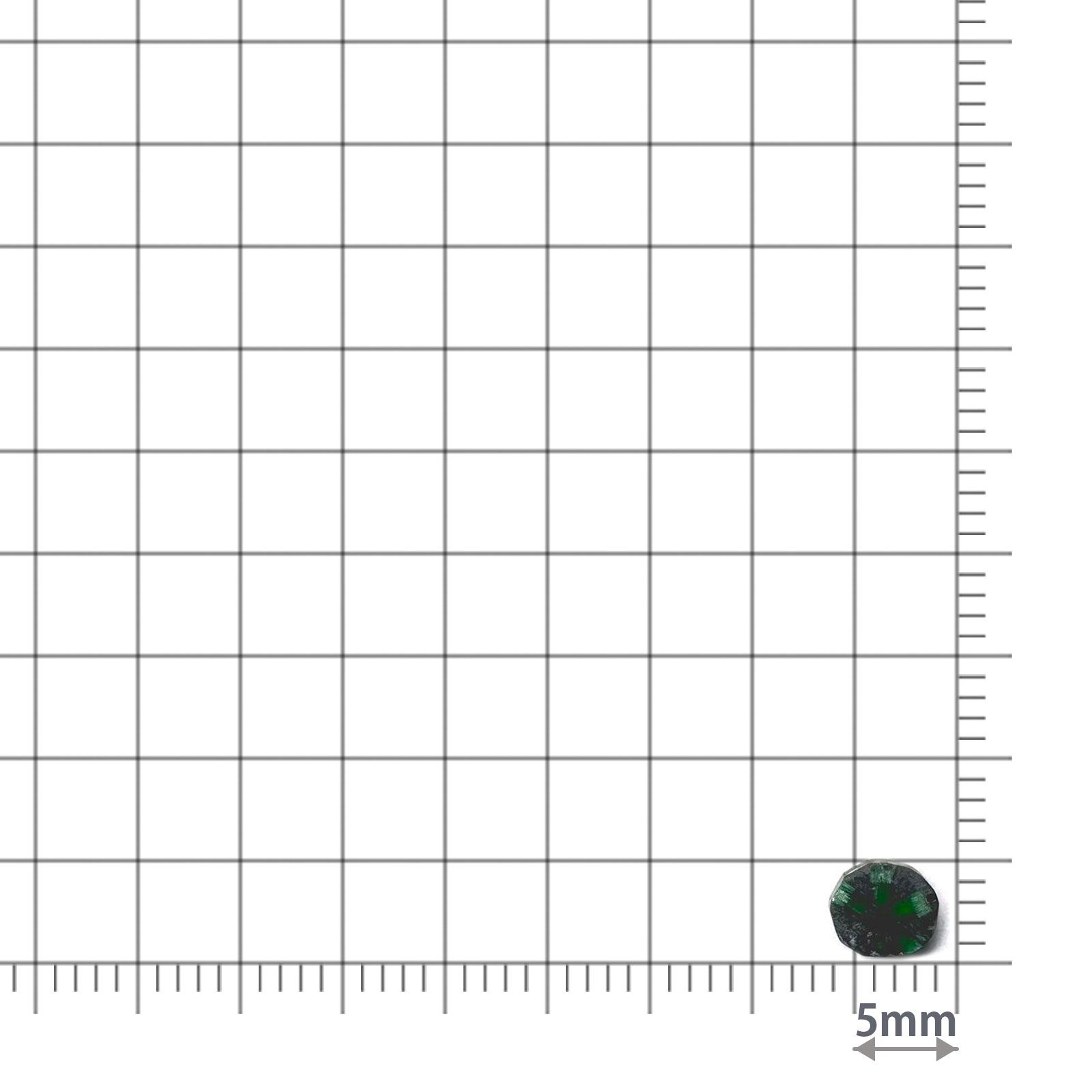 逆トラピッチェエメラルド(宝石名エメラルド)コロンビア産 識別済 0.39ct / 5x4.6mm前後 [260424417]