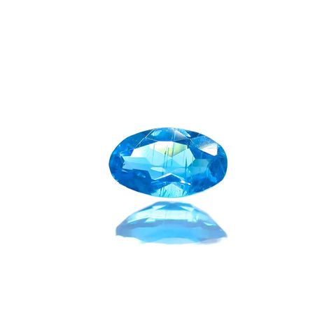ネオンブルーアパタイト(宝石名アパタイト) ブラジル産 識別済 0.24ct / 5.1x2.9mm前後 [260612571]
