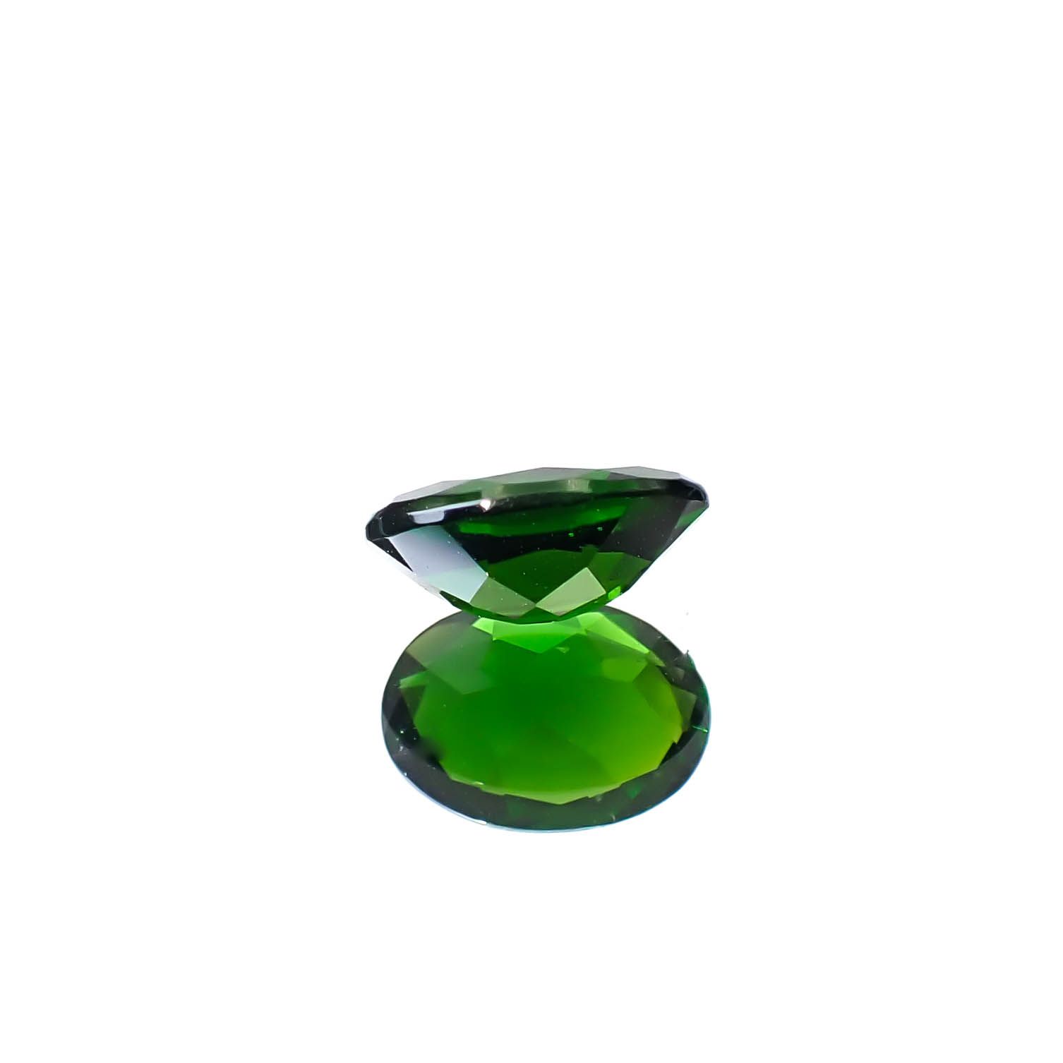 クロムダイオプサイド(宝石名クロム・ダイオプサイド)ロシア産 0.78ct 識別済[250430274]7.1x5.1mm前後