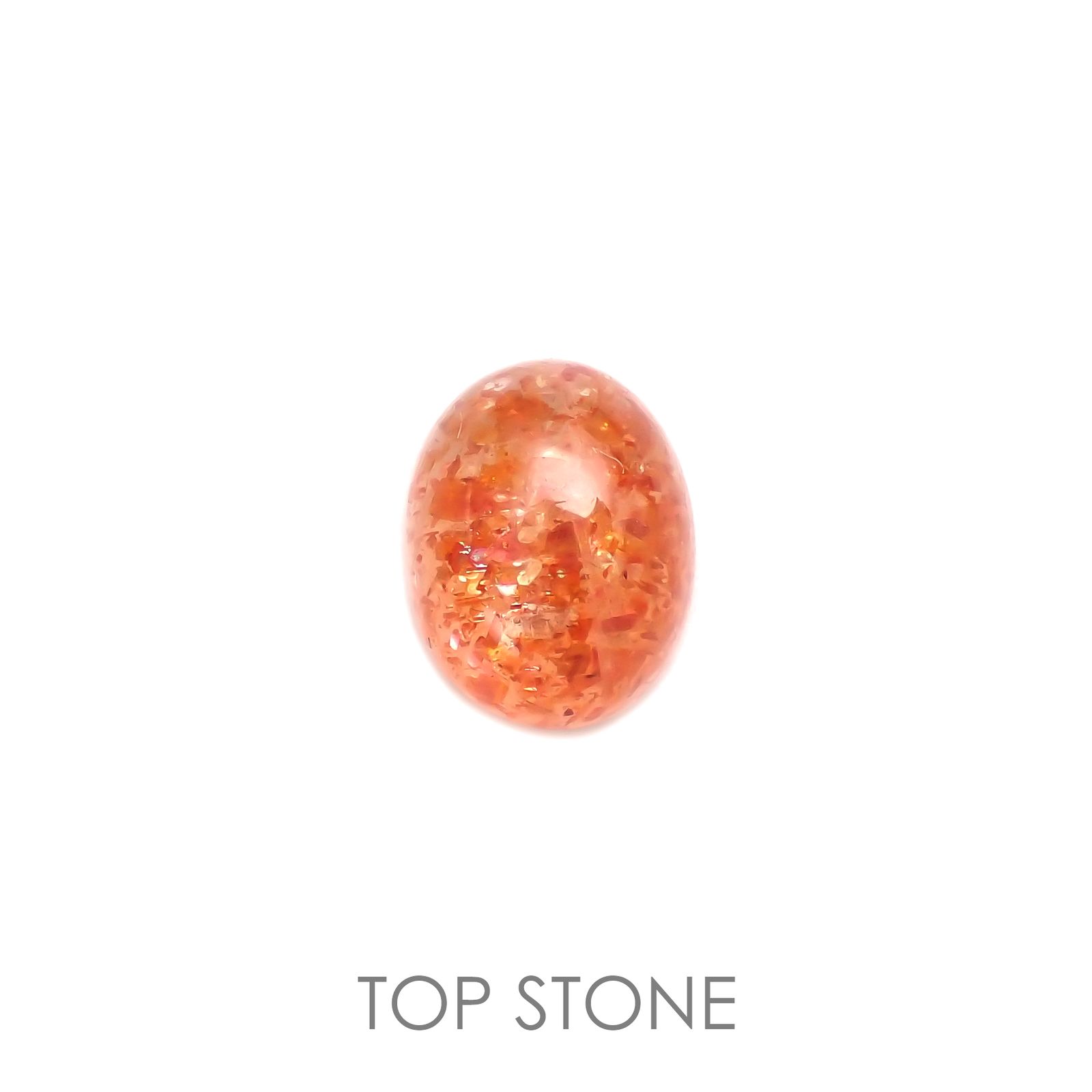 イリュージョンサンストーン(宝石名フェルドスパー) タンザニア産 2.39ct 識別済[211013340]8.9×7mm前後