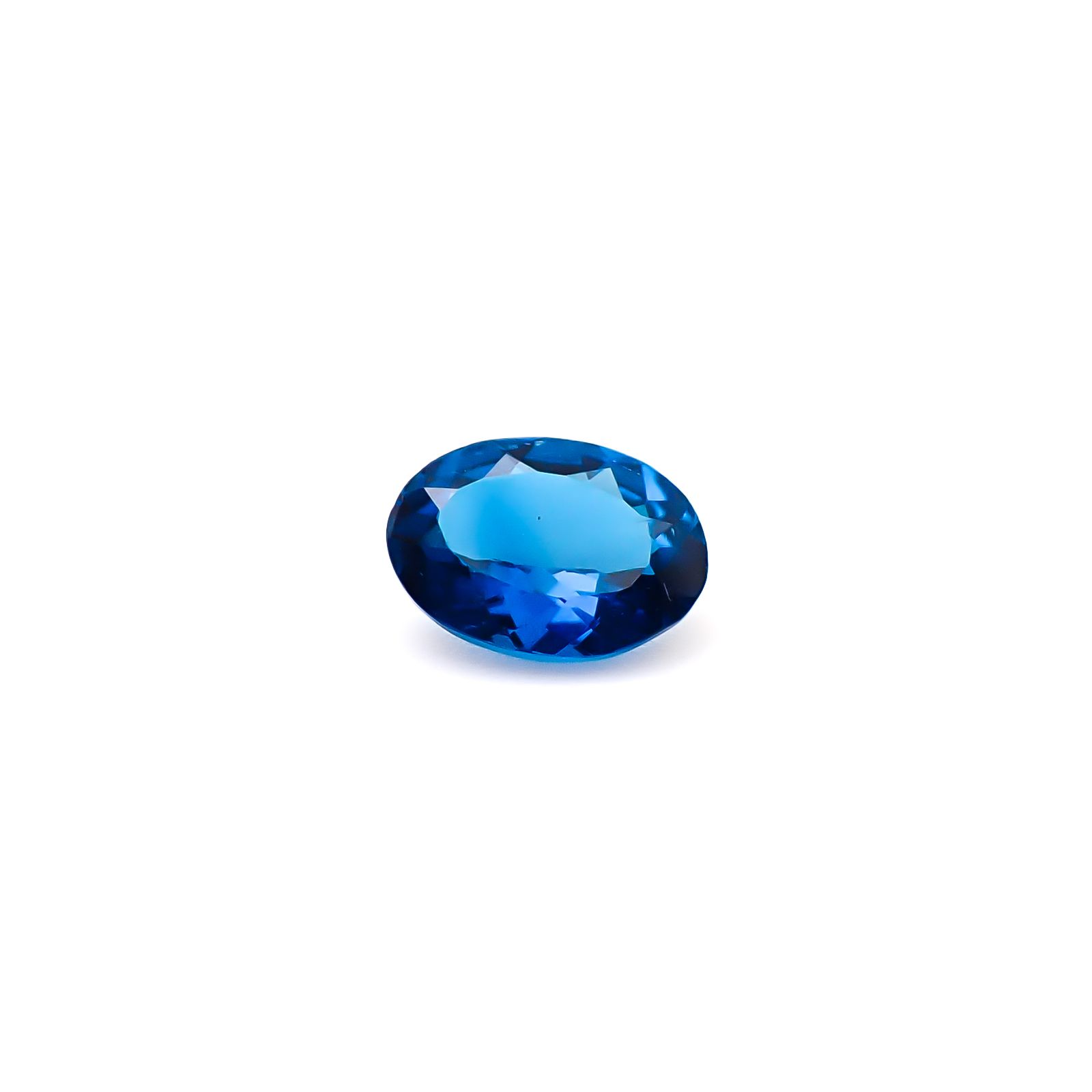 ディープブルーアパタイト マダガスカル産 0.72ct / 7.1x5.1mm前後 [260732596]