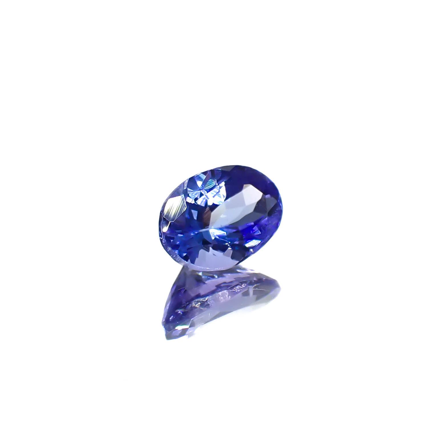 タンザナイト(宝石名タンザナイト)タンザニア産 0.74ct 識別済[240627892]6.7x4.5mm前後
