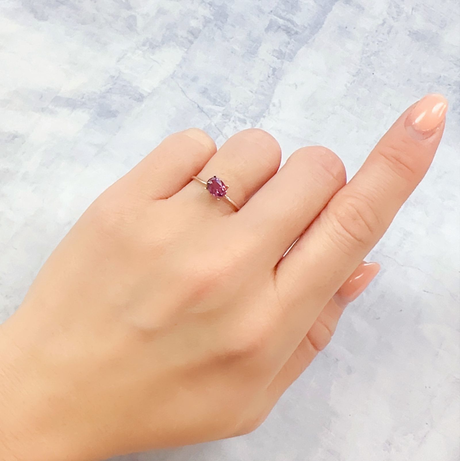 カラーシフトマラヤガーネット(宝石名ガーネット)タンザニア産 0.80ct 識別済[230120275]6.2x4.7mm前後