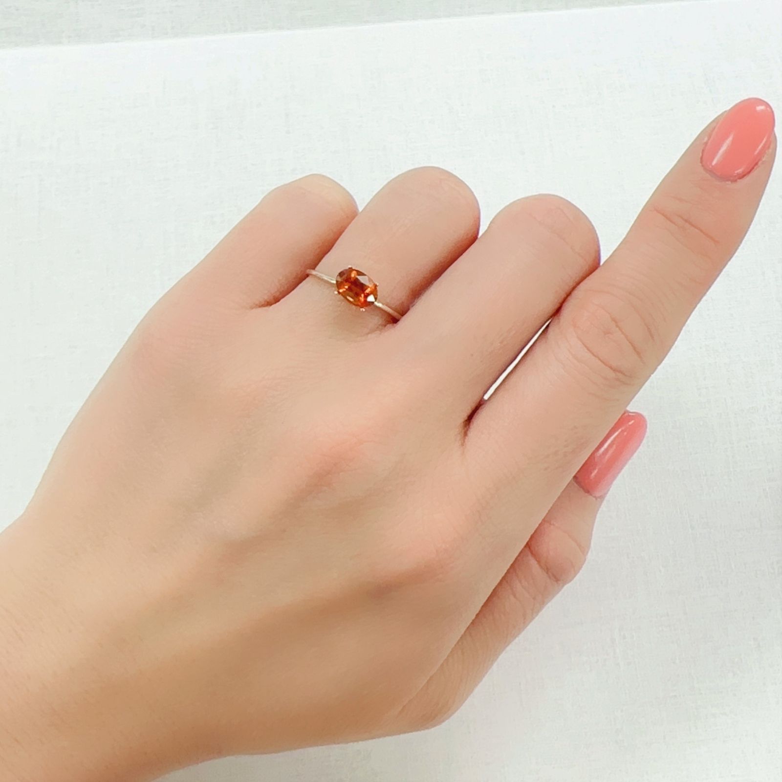 オレンジカイヤナイト ネパール産 1.00ct[230220595]6.8x4.8mm前後