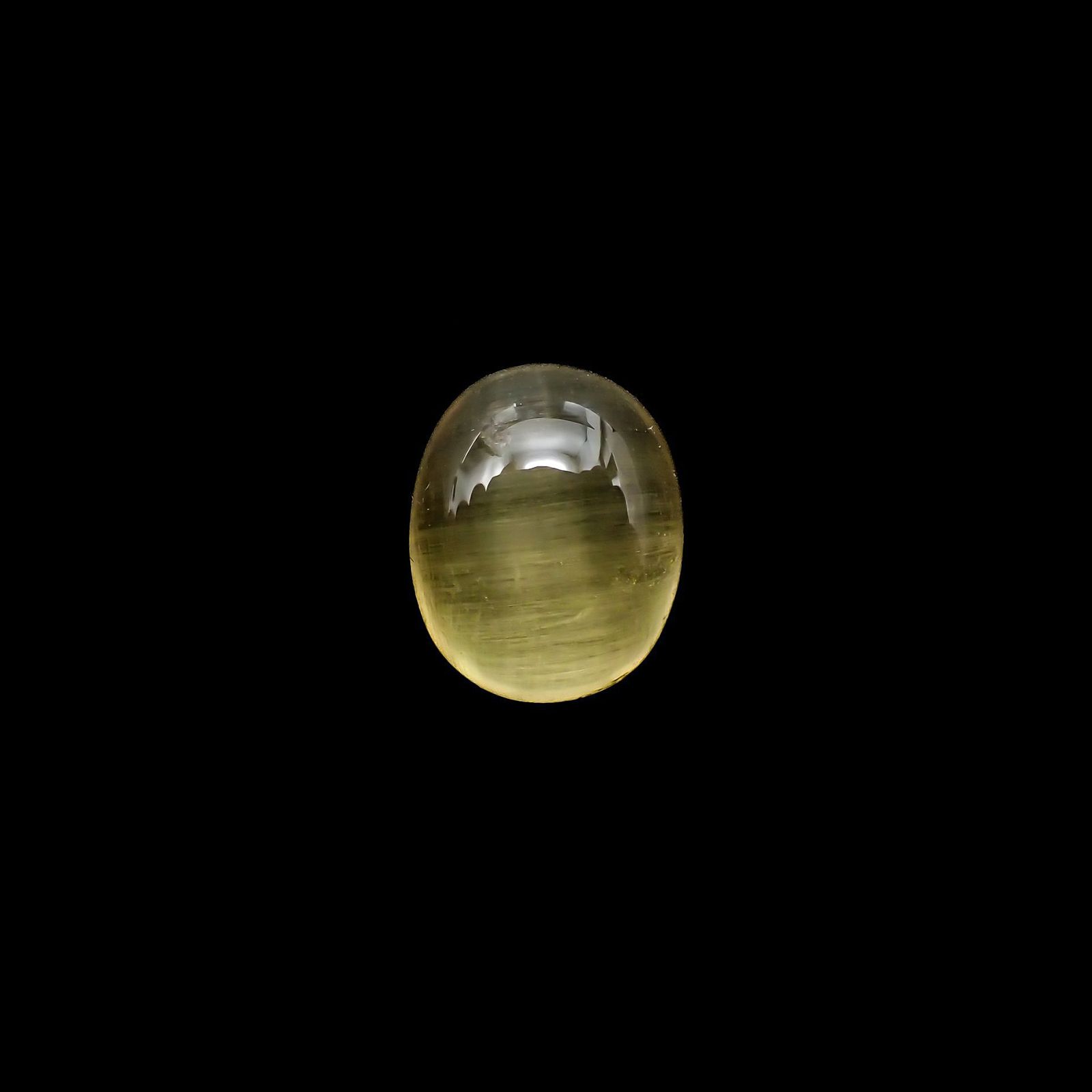 イエローベリルキャッツアイ(宝石名イエロー・ベリル キャッツアイ)ブラジル産 2.75ct 識別済[220917872]10.1x8.2mm前後