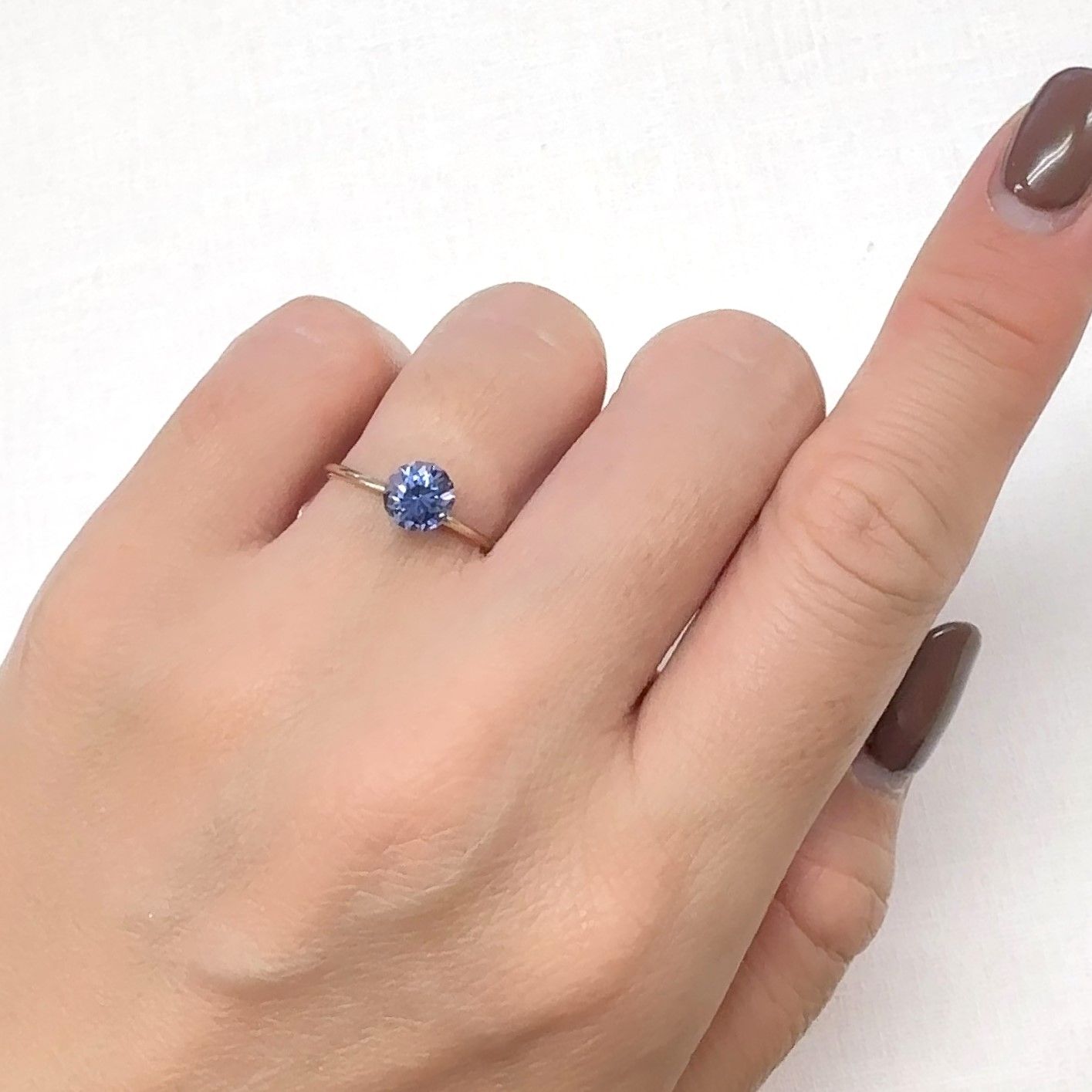◇カスタムカット◇バイカラータンザナイト 非加熱 タンザニア産 0.85ct [241029373]6x6mm前後