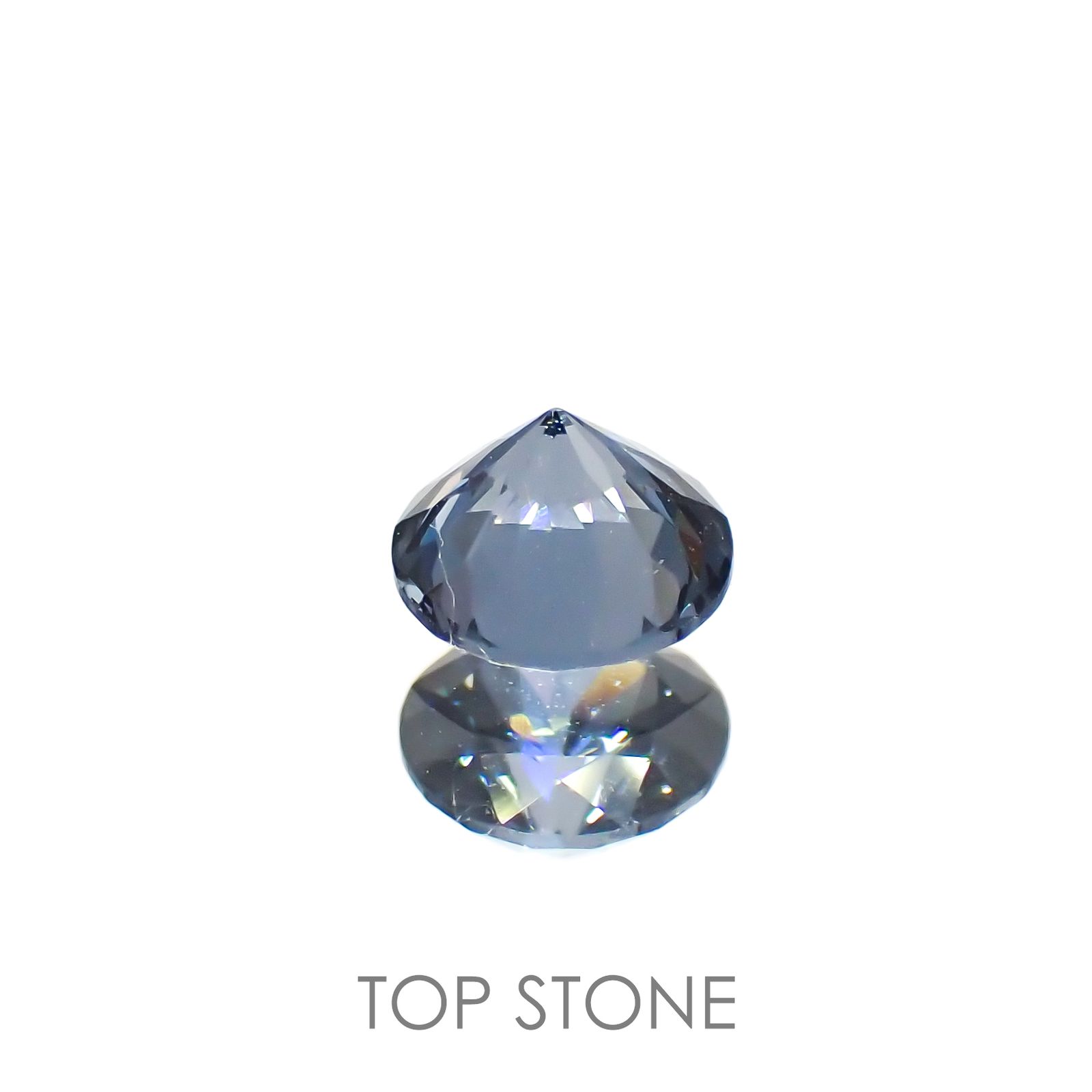 グレイッシュブルースピネル ビルマ産 ルース 0.39ct[210913144]4.4×4.4mm前後