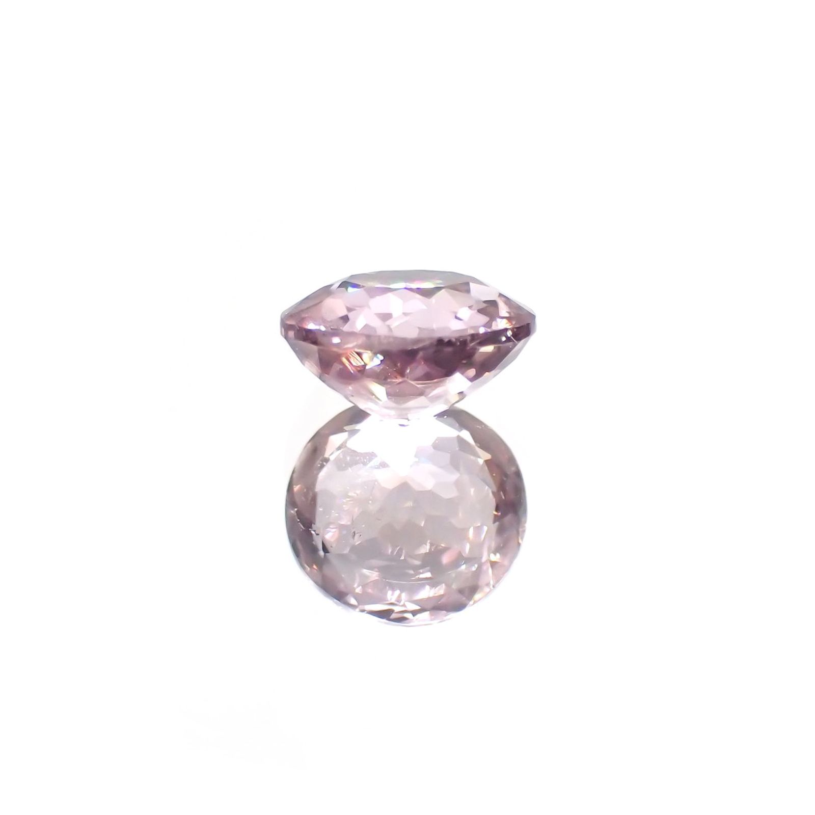 ピンクダイアスポア(宝石名ダイアスポア) アフガニスタン産 ソ付(日独) 1.467ct / 7.0x7.1mm前後 [251112435]