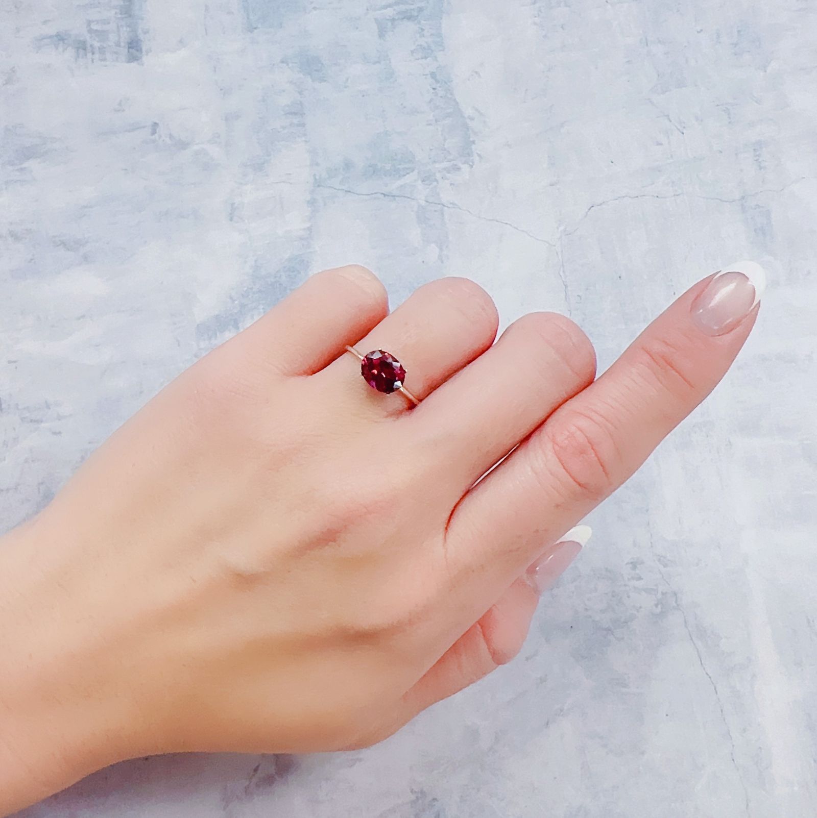 ロードライトガーネット(宝石名ロードライト・ガーネット)ブラジル産 1.87ct 識別済[221219563]8.3x6.6mm前後