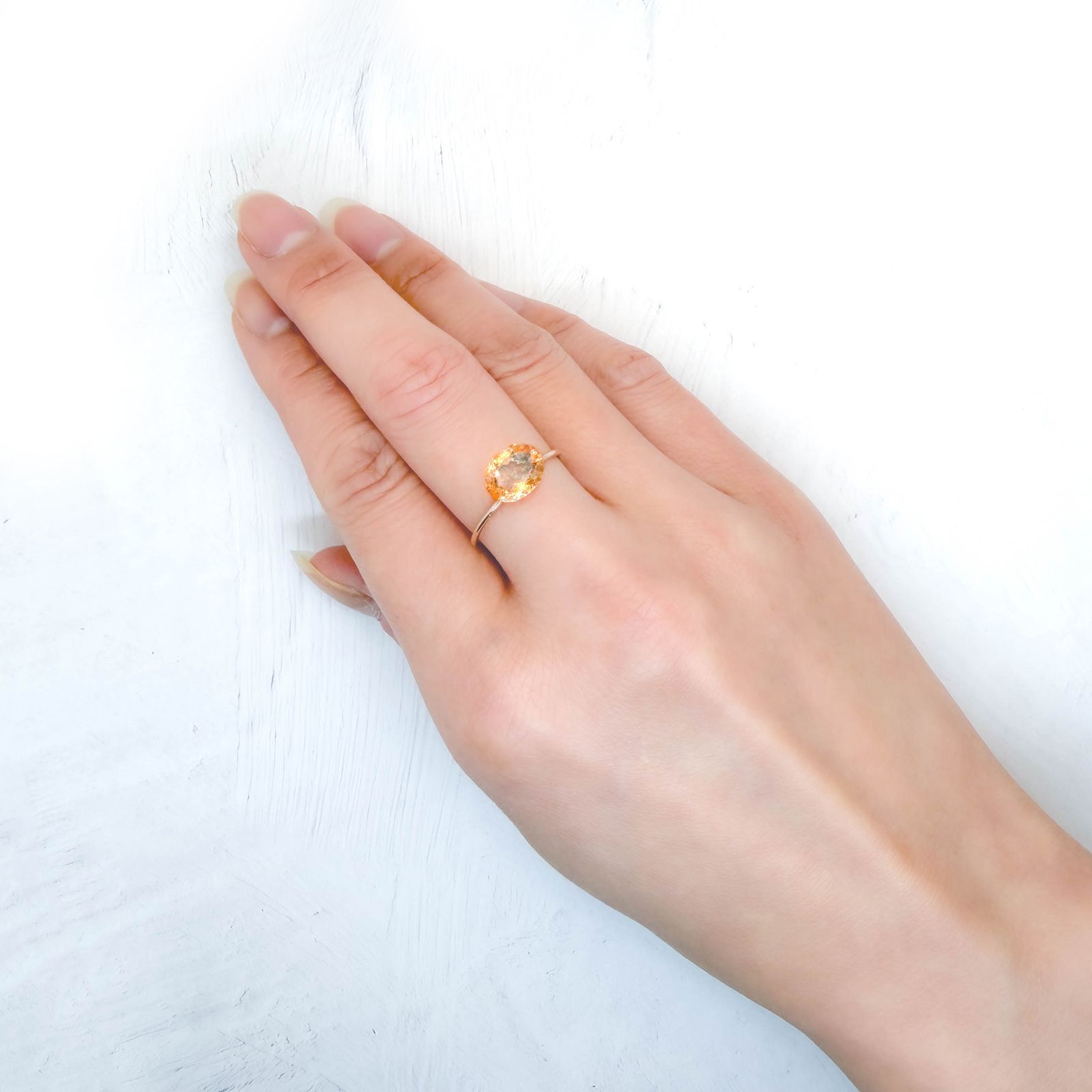 イリュージョンサンストーン インド産 1.79ct / 8.9x7mm前後 [260214216]