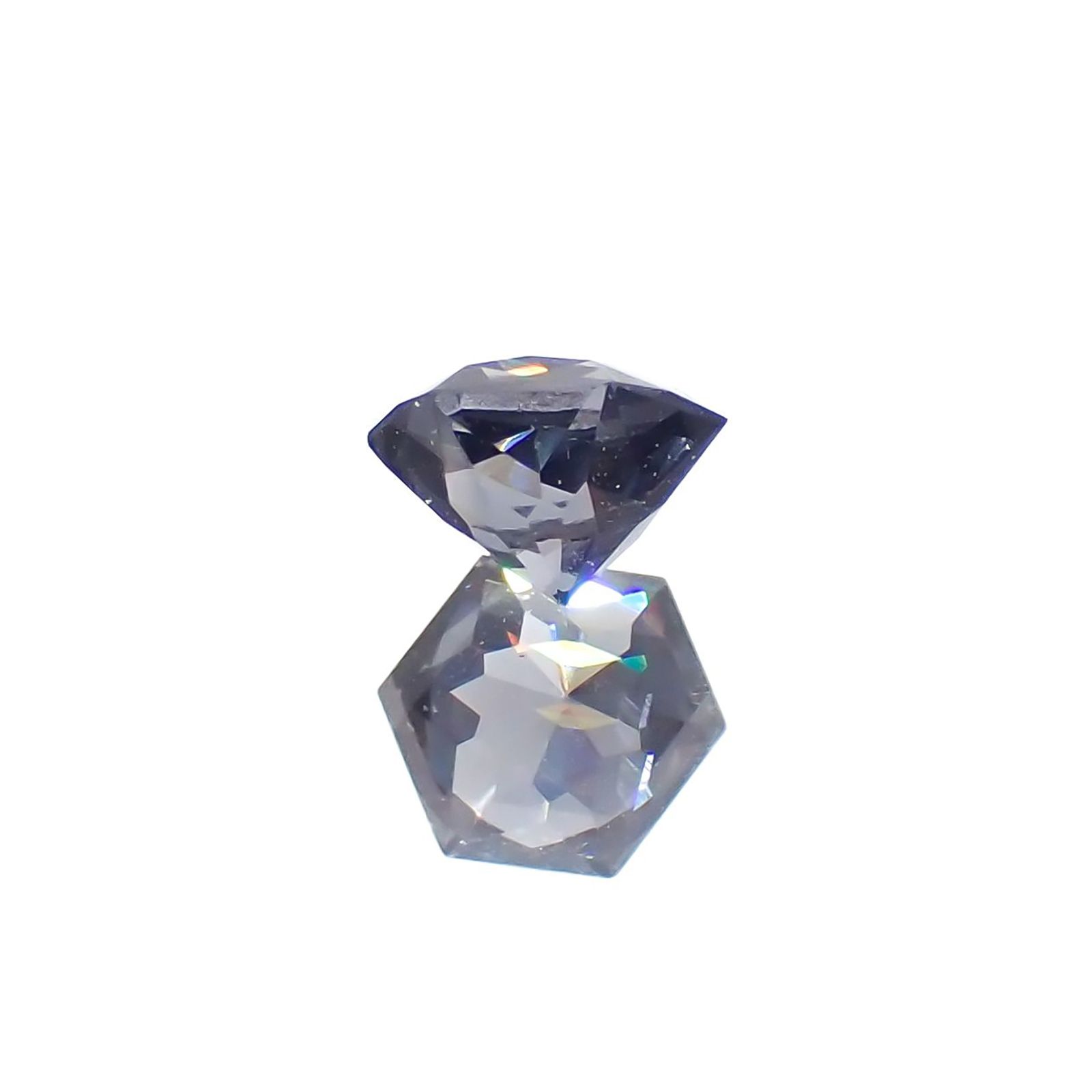 ◇ヘキサゴンカット◇バイオレットスピネル(宝石名スピネル)ビルマ/マダガスカル産 0.38ct 識別済[250220660]4.1x4mm前後