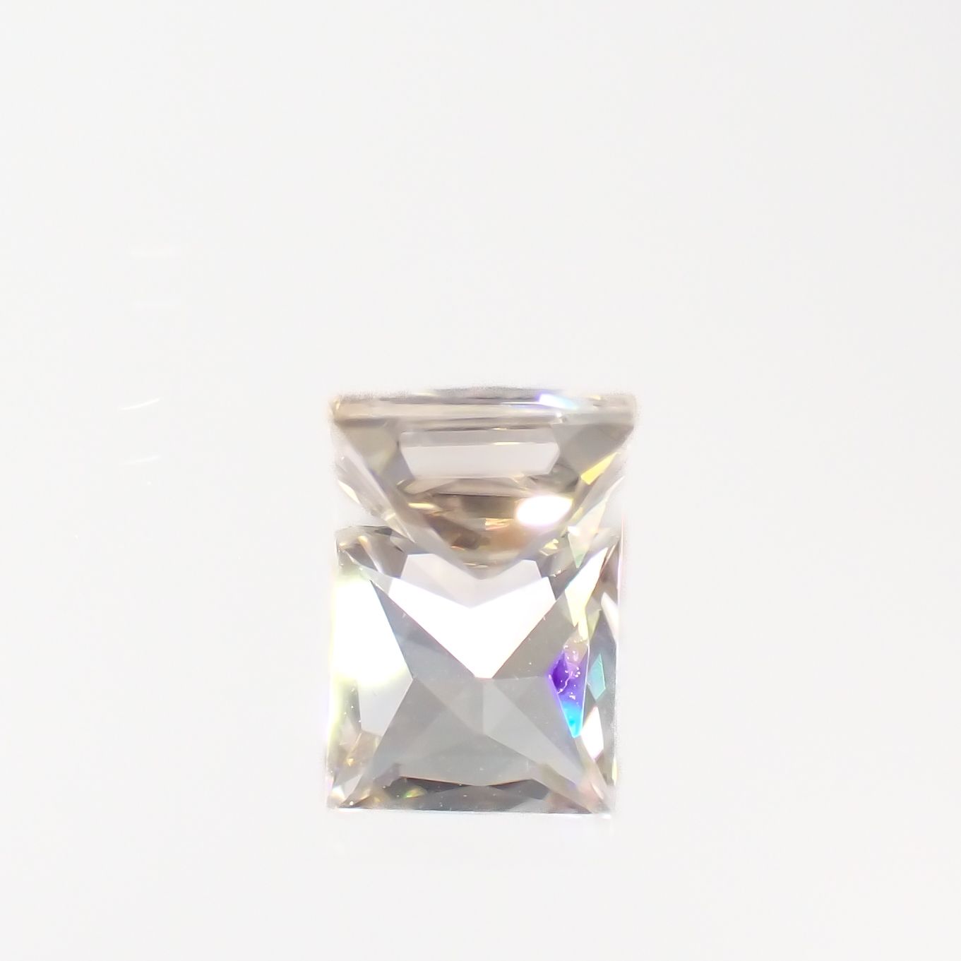 ◇プリンセスカット◇シャンパンカラージルコン スリランカ/カンボジア産 0.56ct[230421643]4.3x4.2mm前後