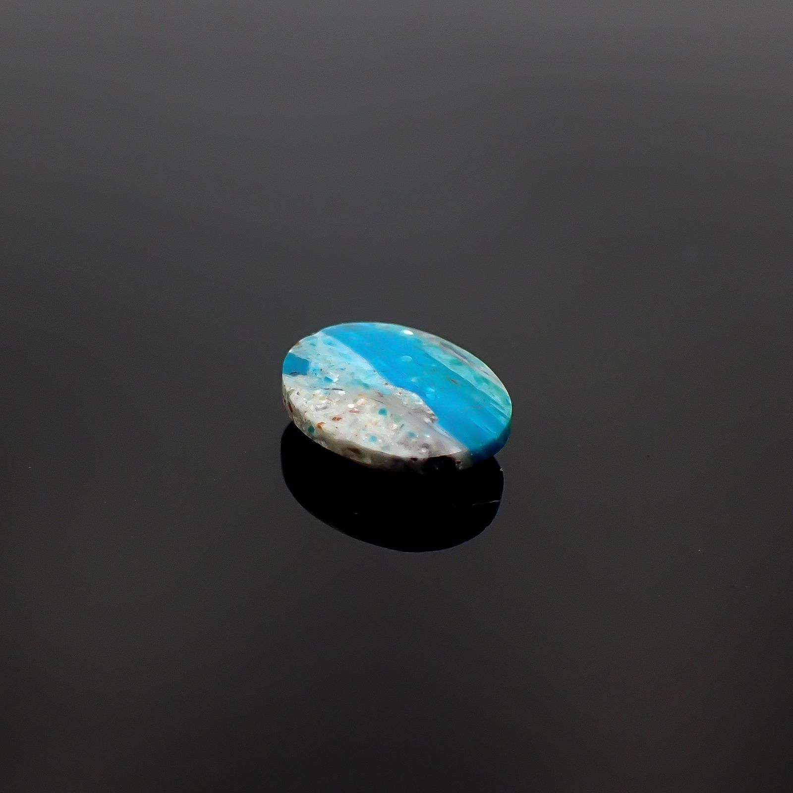 ブルーオパール ペルー産 3.43ct [250730719]12.7x10.5mm前後