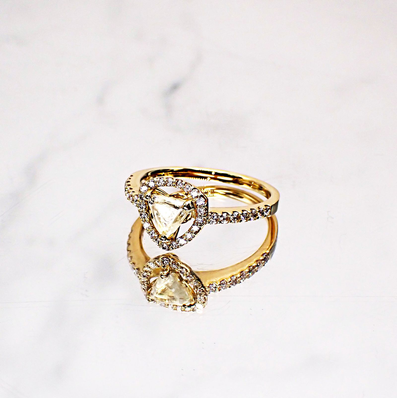 ◇La Clarte(ラ・クラルテ)◇K18マクルダイヤモンド リング#11 カナダ産 0.40ct[220115335]