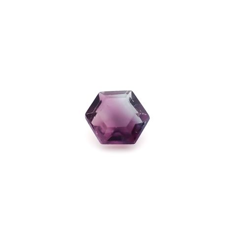 ◇ヘキサゴンカット◇バイカラーフローライト フルオレッセンス 中国産 2.56ct / 9.2x7.8mm前後 [260932782]