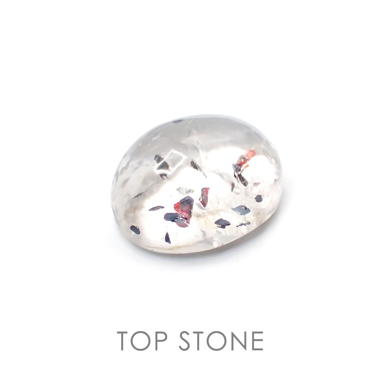 ヘマタイトインクォーツ 中国産 ルース 6.32ct[20127994]12.4×10.4mm前後