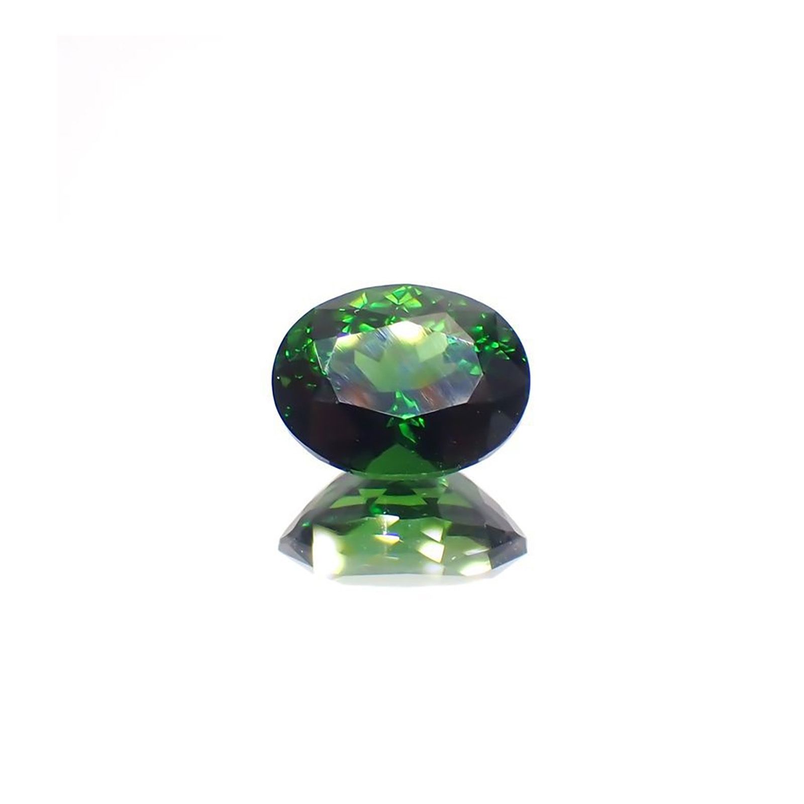 クロムトルマリン(宝石名クロム・トルマリン)タンザニア産 ソ付(彩珠) 2.793ct / 10x7.7mm前後 [221119037]