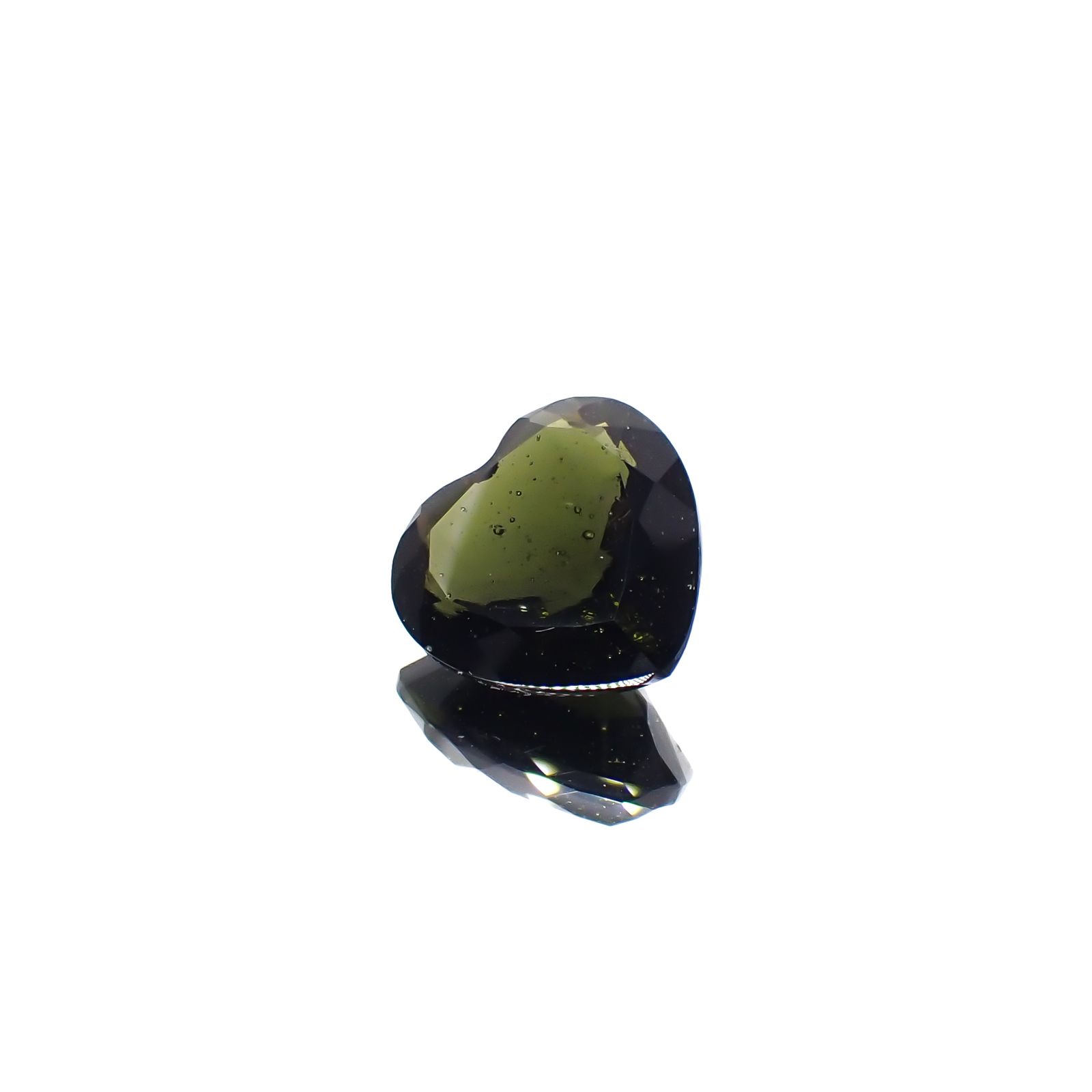 モルダバイト(宝石名モルダバイト)発見地：旧チェコスロバキア 5.99ct 識別済[231224834]13x12.9mm前後