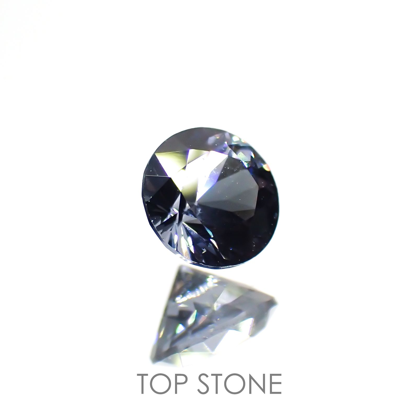 グレイッシュブルースピネル(宝石名スピネル) ビルマ産 0.32ct 識別済[211013474]4.2×4.1mm前後