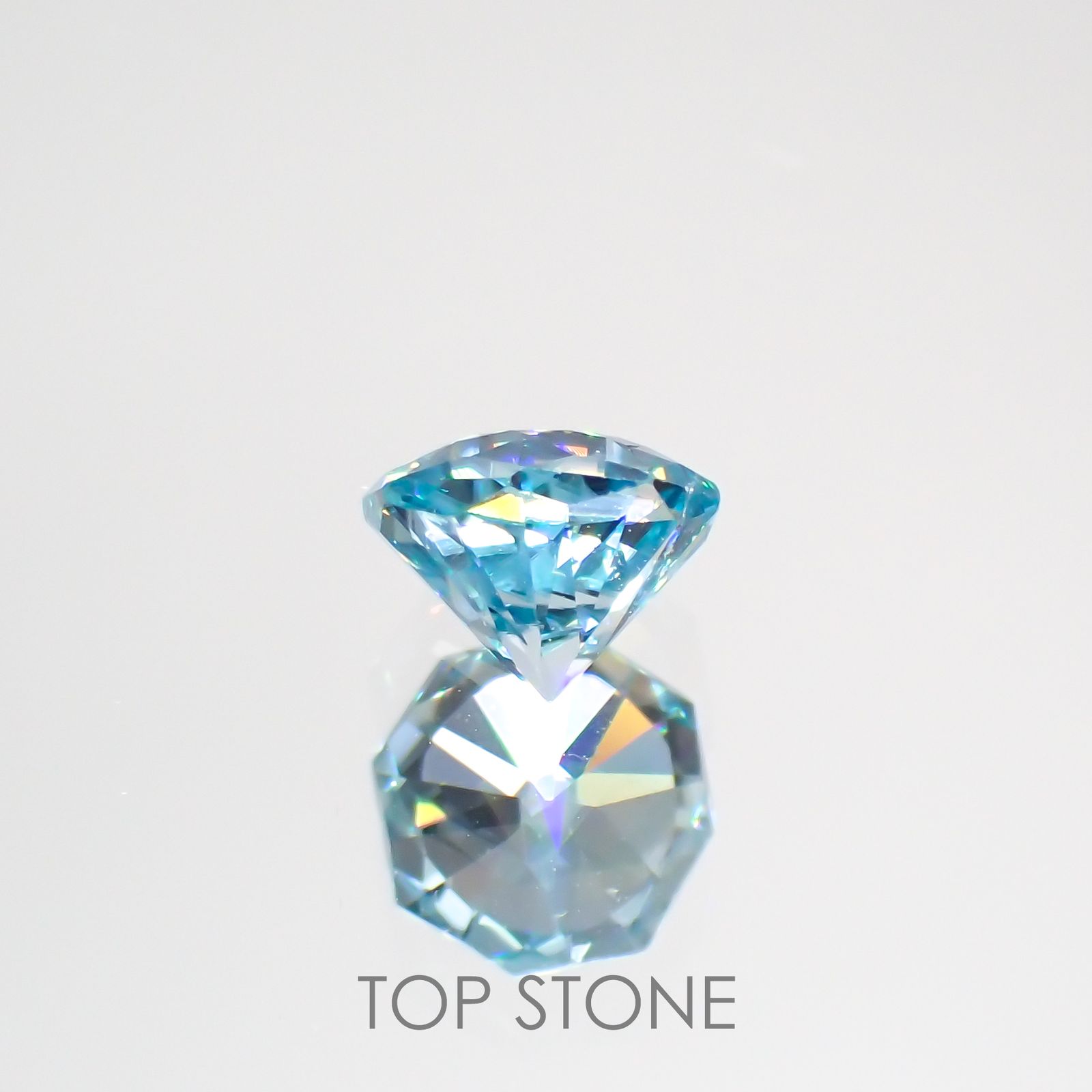 ◇オクタゴンカット◇ブルージルコン(宝石名ジルコン) カンボジア産 0.78ct 識別済[210913355]4.9×4.8mm前後