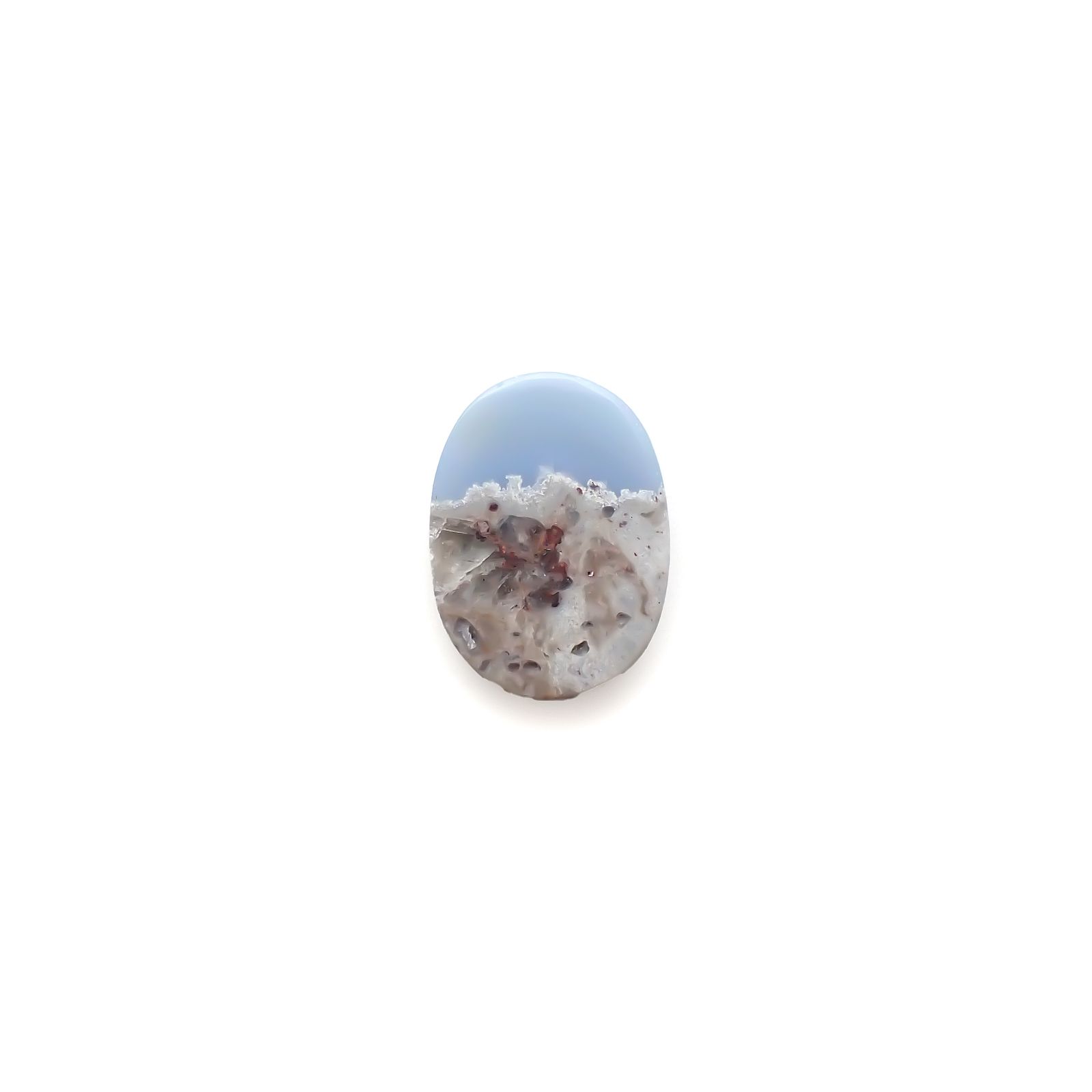マトリックスブルーオパール アメリカ・オレゴン州産 4.33ct[240125730]13.5x9.9mm前後