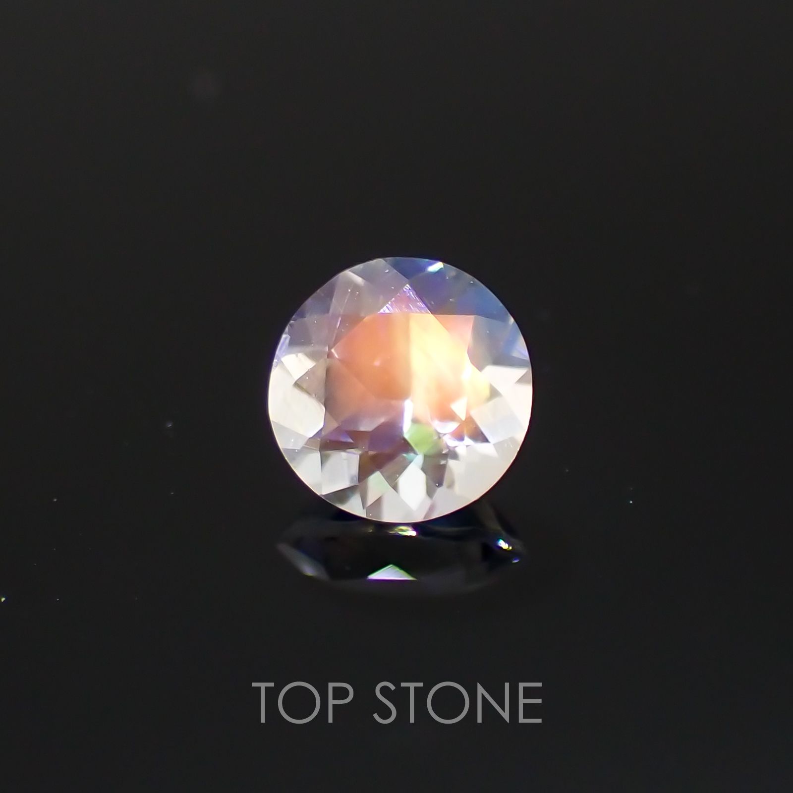 レインボームーンストーン(アンデシンラブラドライト) マダガスカル産 ルース 0.33ct[210310113]4.6×4.6mm前後
