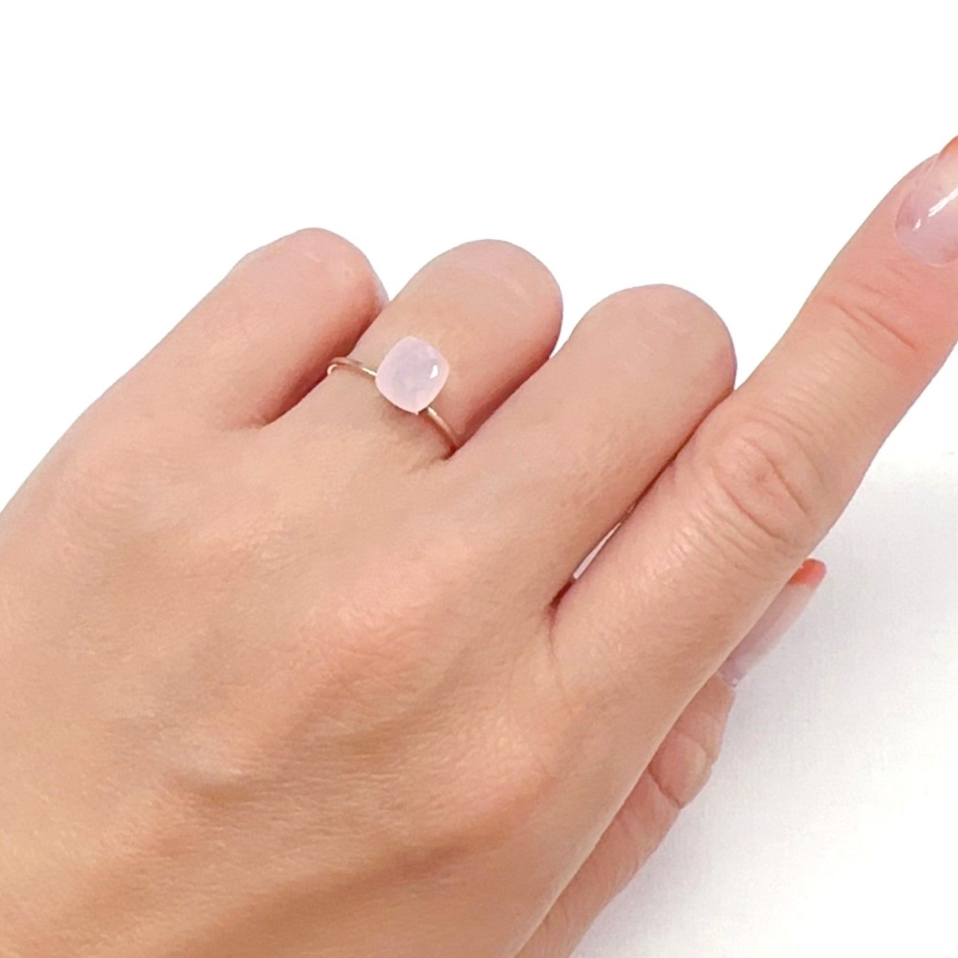 ピンクスミソナイト メキシコ産 1.73ct[240527553]7.4x6.7mm前後
