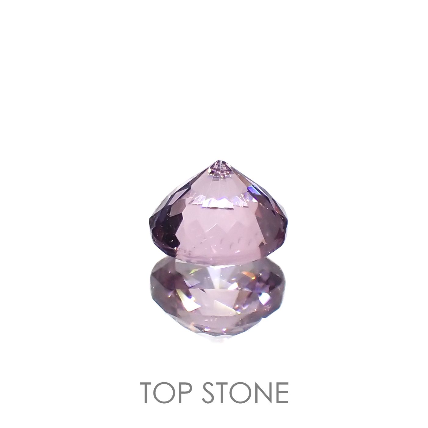 ラベンダーピンクスピネル(宝石名スピネル)ビルマ/マダガスカル産 0.46ct 識別済[220917595]4.6x4.5mm前後