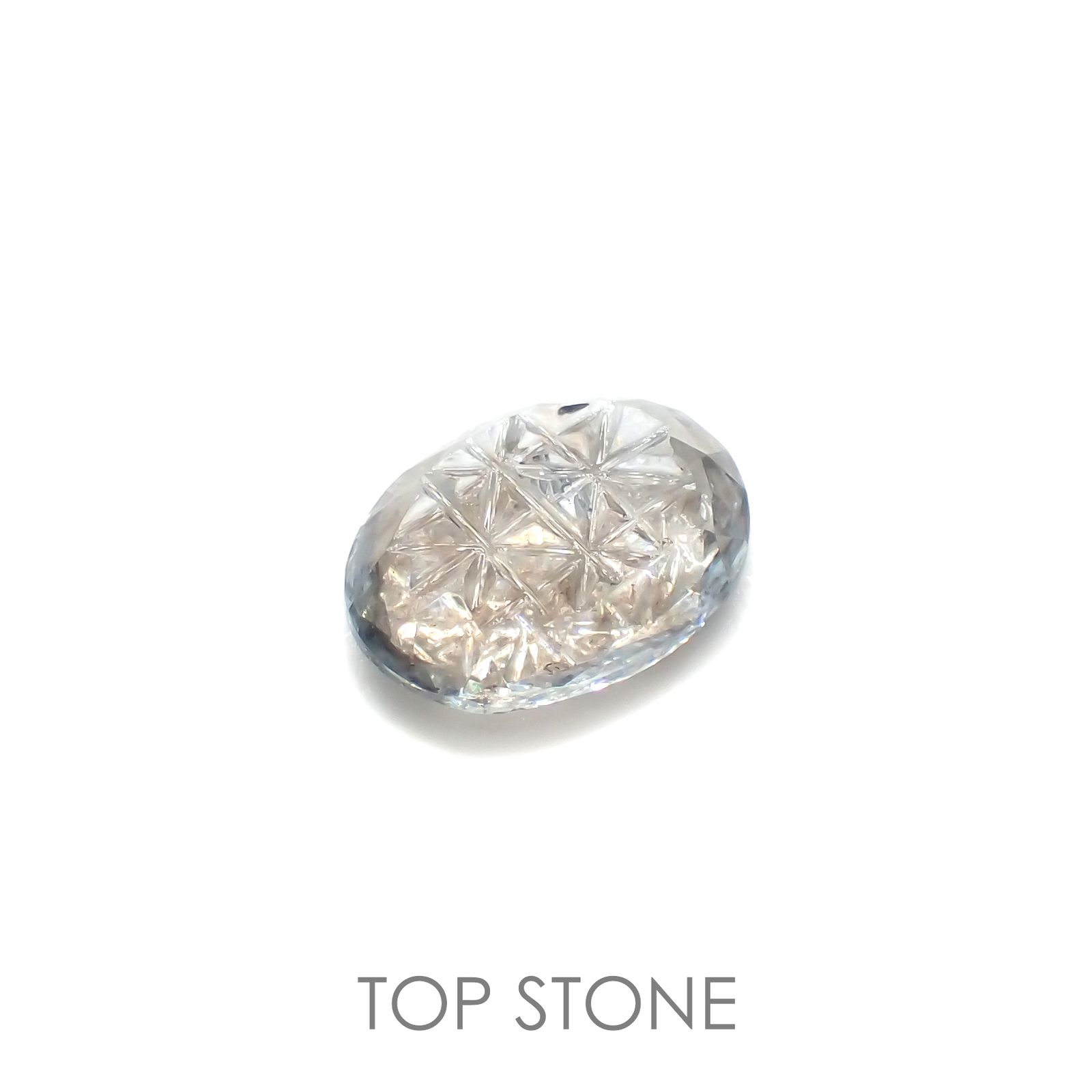 ◇甲州貴石切子Plus Three◇アベンチュリンアクアマリン(宝石名シーン・アクアマリン) カード付き ブラジル産 1.760ct ソ付(彩珠)[210913349]10×7.5mm前後