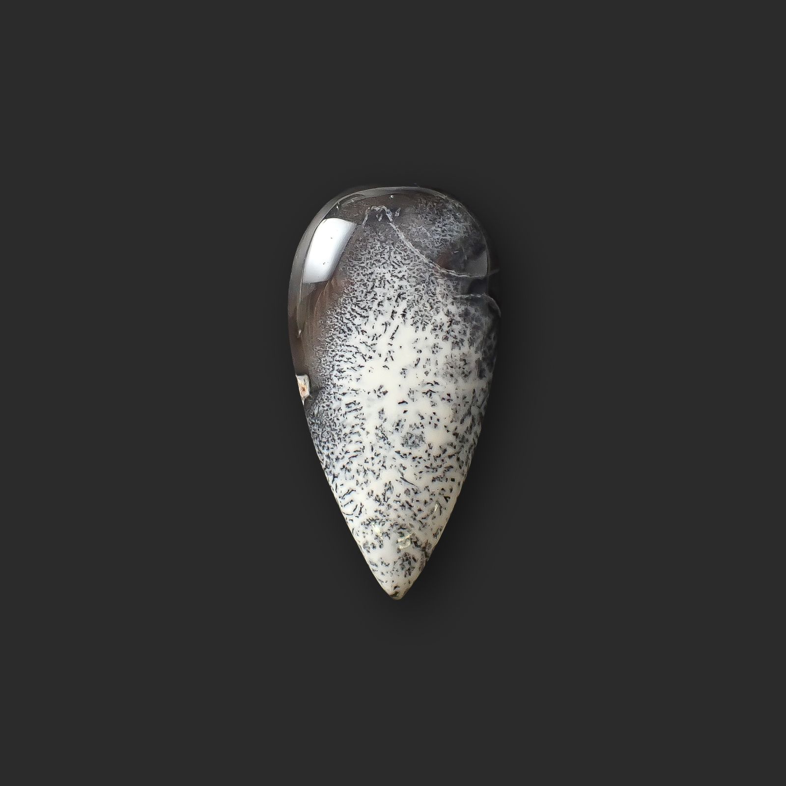 デンドリチックオパール ブラジル産 29.83ct [250931114]34.8x17.9mm前後