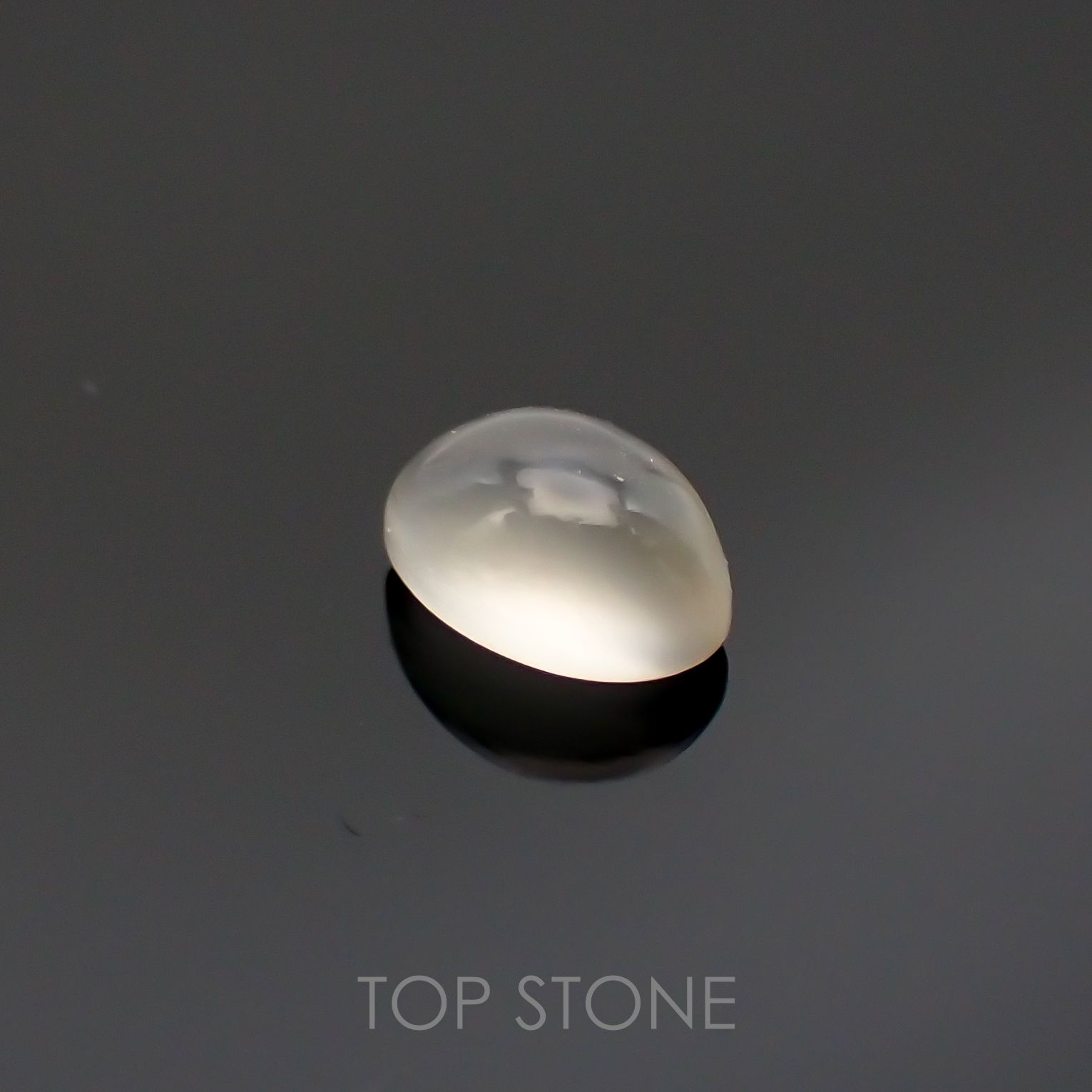 ムーンストーンキャッツアイ(宝石名ムーンストーン・キャッツアイ)インド産 0.58ct 識別済[220515789]6x3.9mm前後