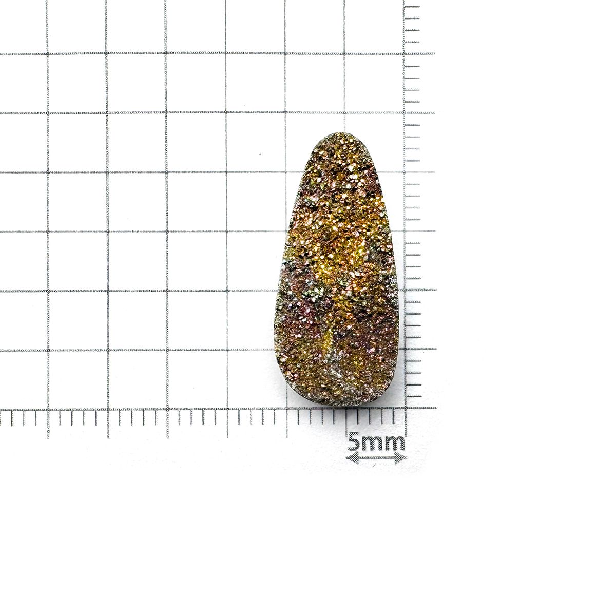 ◇フリーフォーム◇レインボーパイライト 原石 ロシア産 6.83ct[240527470]21.9x10mm前後