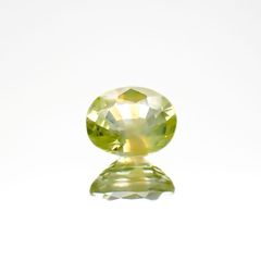 クリソベリル(宝石名クリソベリル)マダガスカル産 識別済 1.02ct / 6.7x5.4mm前後 [220817452]