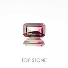バイカラーサファイア(宝石名バイカラー・サファイア) タンザニア産 0.31ct 識別済[20106698]4.5×2.8mm前後