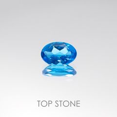 ネオンブルーアパタイト(宝石名アパタイト) ブラジル産 0.46ct 識別済[20095967]6.1×4mm前後