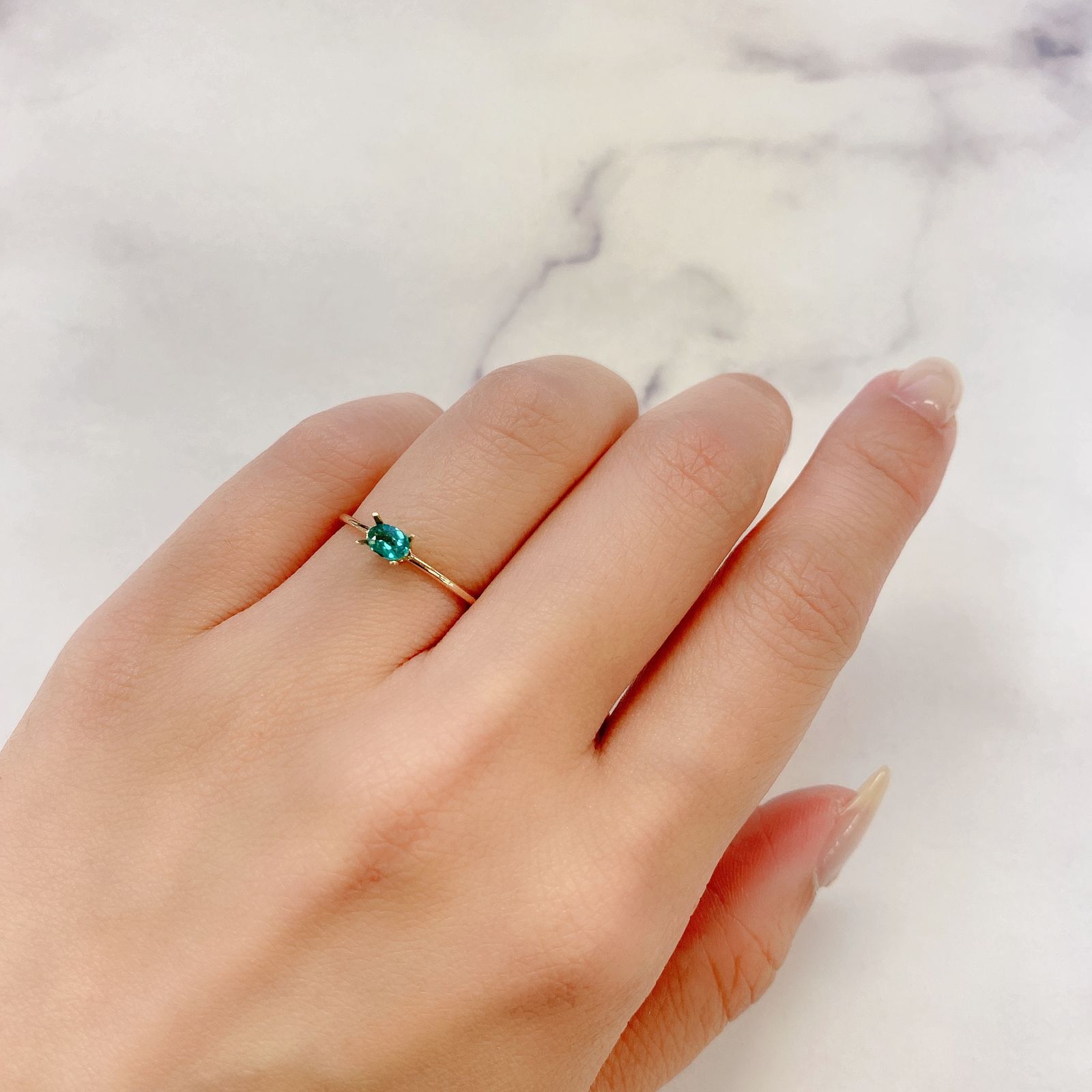 パライバトルマリン(宝石名トルマリン/別名パライバ・トルマリン)ブラジル・バターリャ鉱山産 0.19ct GIA鑑付[211113718]4.67x3.21mm前後