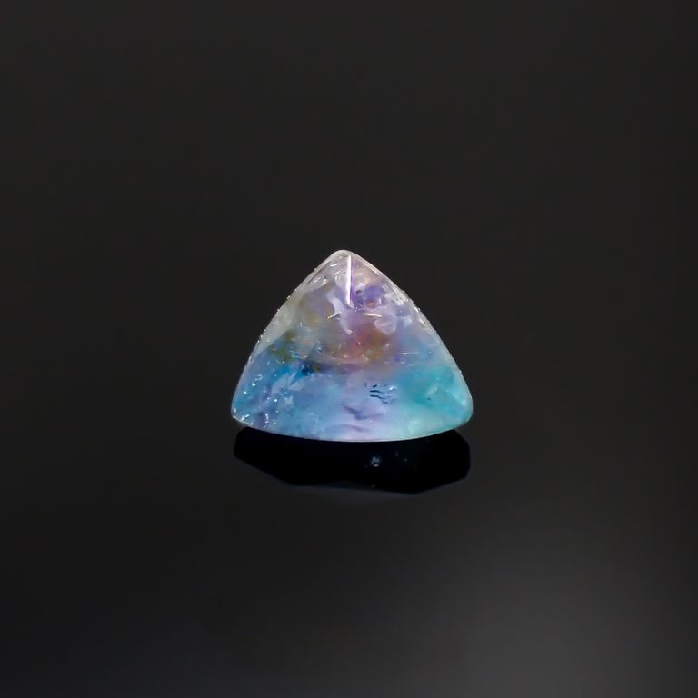 バイカラーパライバトルマリン 非加熱 ブラジル・バターリャ鉱山産 0.19ct[230220468]3.4x4.3mm前後