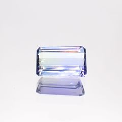 バイカラータンザナイト(宝石名バイカラー・ゾイサイト) タンザニア産 0.983ct ソ付(彩珠)[210610942]7.2×4.9mm前後