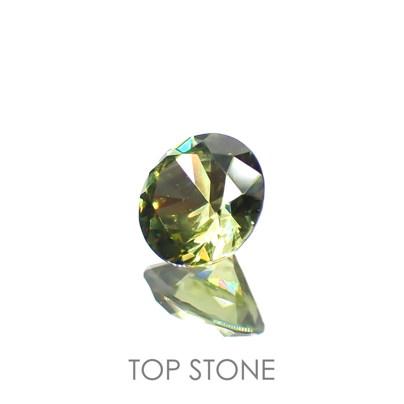 デマントイドガーネット(宝石名デマントイド・ガーネット)ロシア産 0.25ct 識別済[221119172]3.9x3.9mm前後