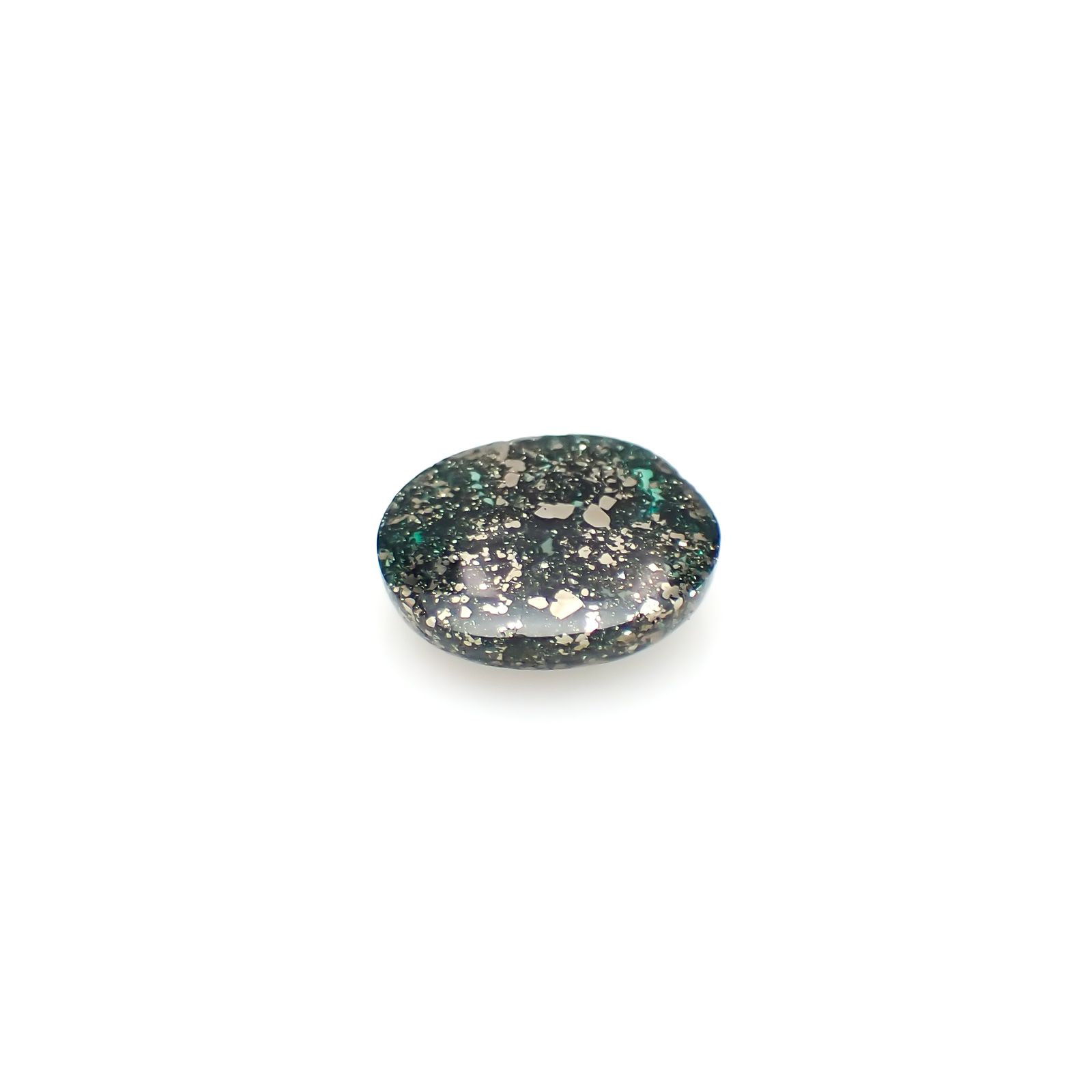 パイライトインエメラルド コロンビア産 2.53ct [241029303]9.8x8.3mm前後
