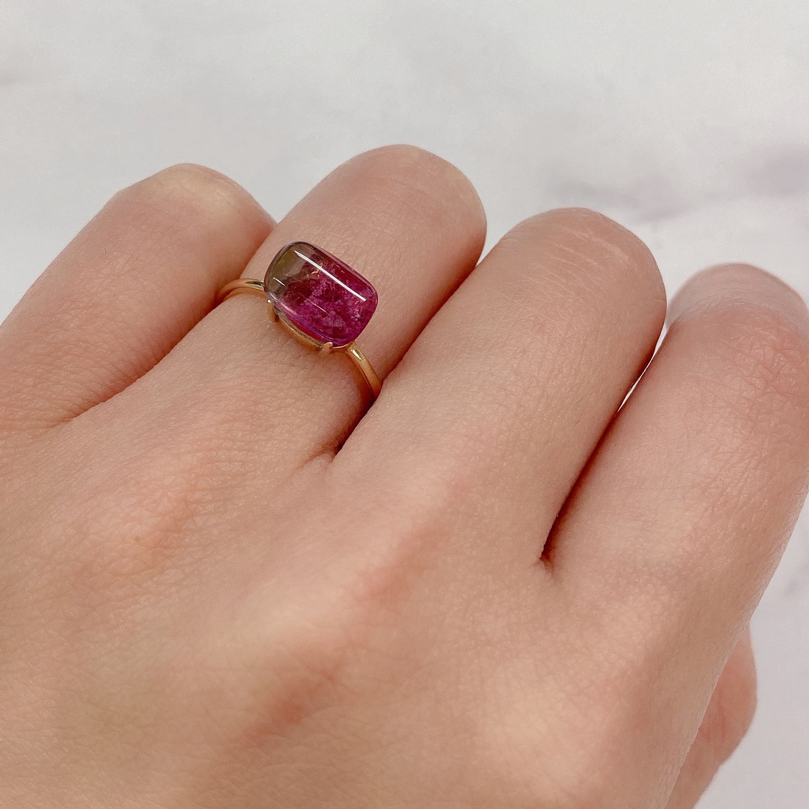 トリカラートルマリン(宝石名トリカラー・トルマリン) ブラジル産 1.89ct 識別済[20084835]9.4×6.4mm前後