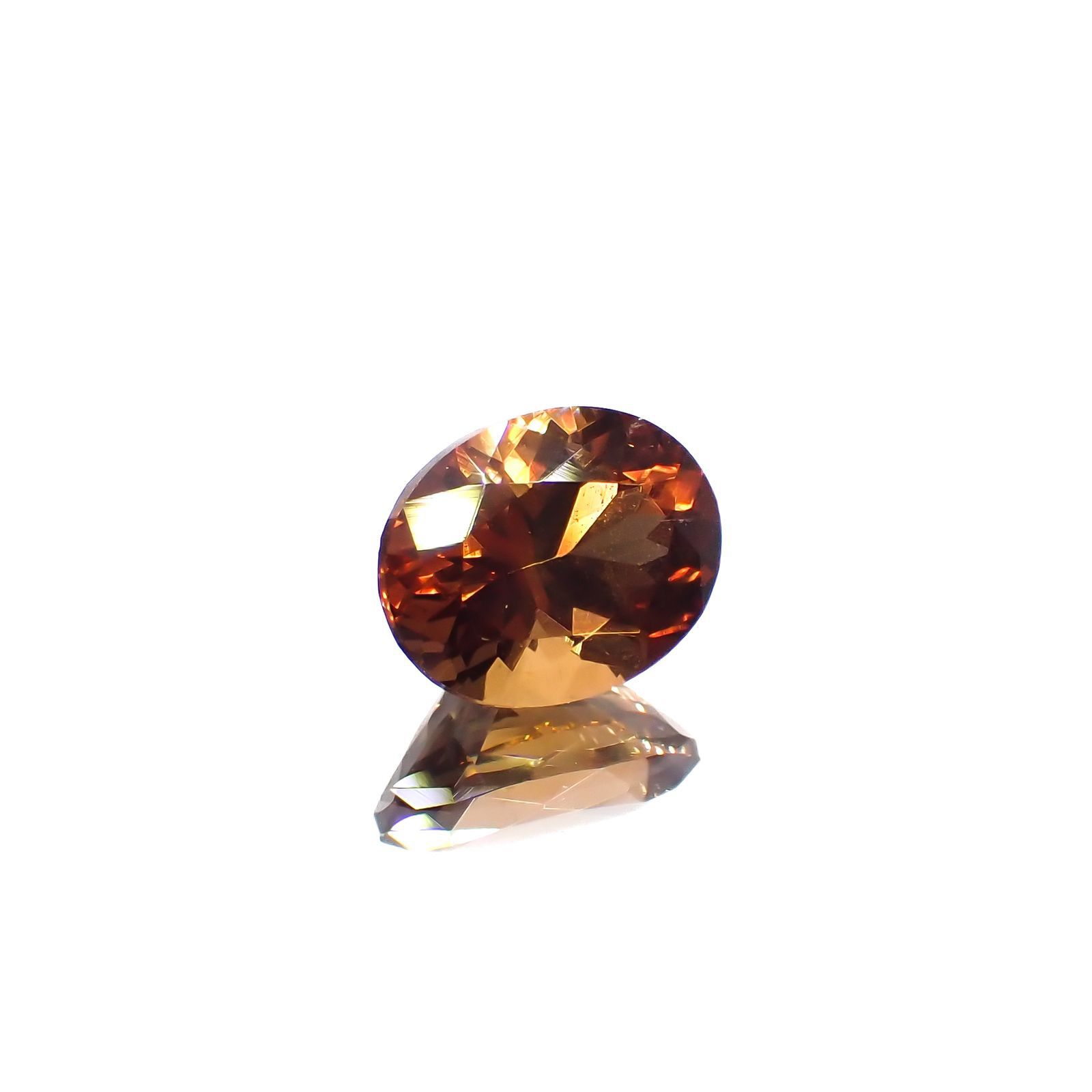 コニャックカラートパーズ メキシコ・ゲレロ州産 1.10ct[221018561]6.9x5.5mm前後