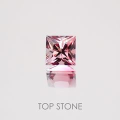 ◇プリンセスカット◇ピンクトルマリン(宝石名ピンク・トルマリン) ブラジル産 0.47ct 識別済[20128895]4×4mm前後