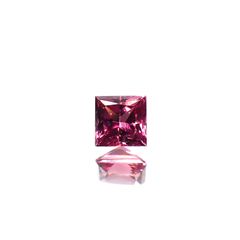 ◇プリンセスカット◇ホットピンクスピネル(宝石名ピンク・スピネル)タンザニア産 0.18ct 識別済[220817532]3x3mm前後