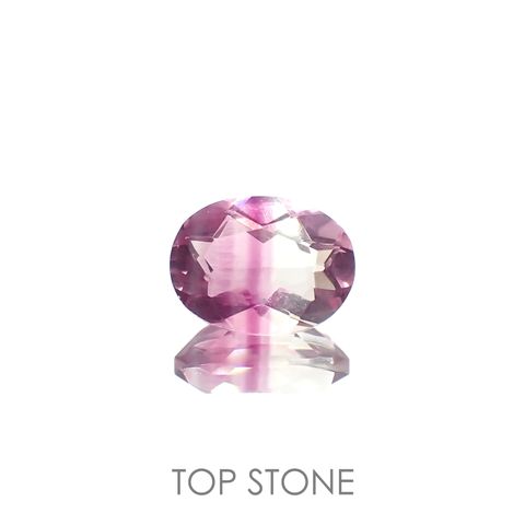 バイカラーフローライト 中国産 1.51ct[230120180]8.1x6.1mm前後