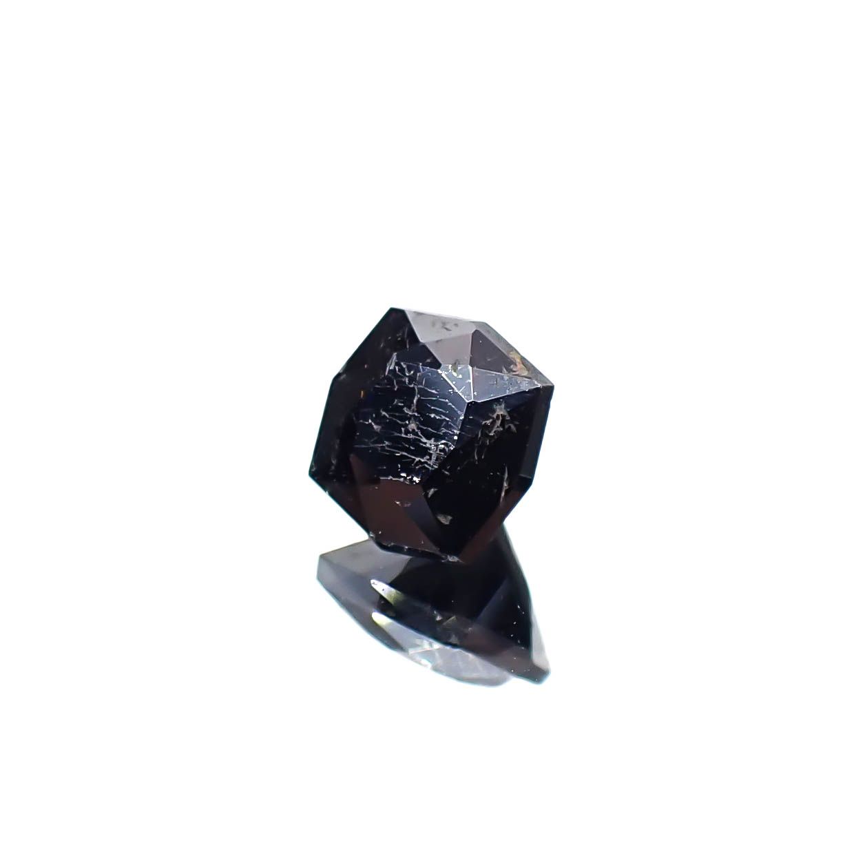 ◇カスタムカット◇ルチル単結晶 ブラジル産 1.43ct / 6.2x6.1mm前後 [251031274]